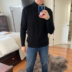 Zara XL mock turtle neck sweater in black